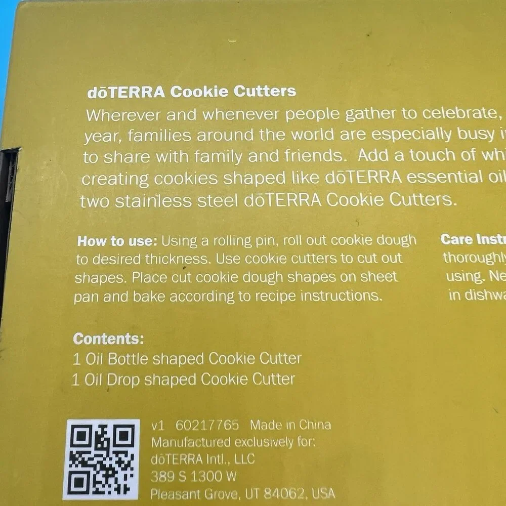 BRAND NEW doTERRA Essential Oil Cookie Cutters  bottle drop science rain